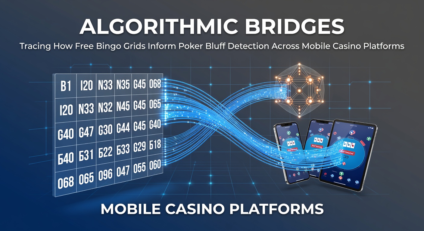 Digital representation of bingo grids overlaid with poker hand analysis on a mobile screen