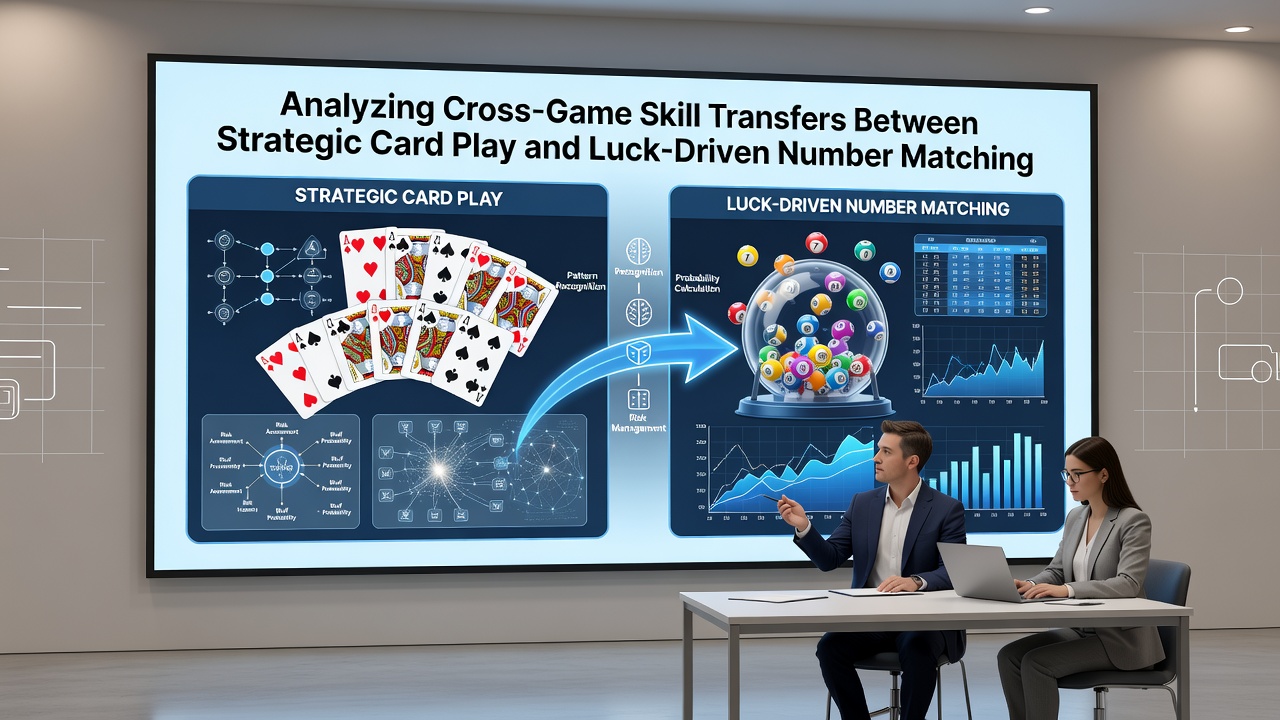Diagram comparing decision trees from card strategy sessions with random number grids used in matching games within online platforms