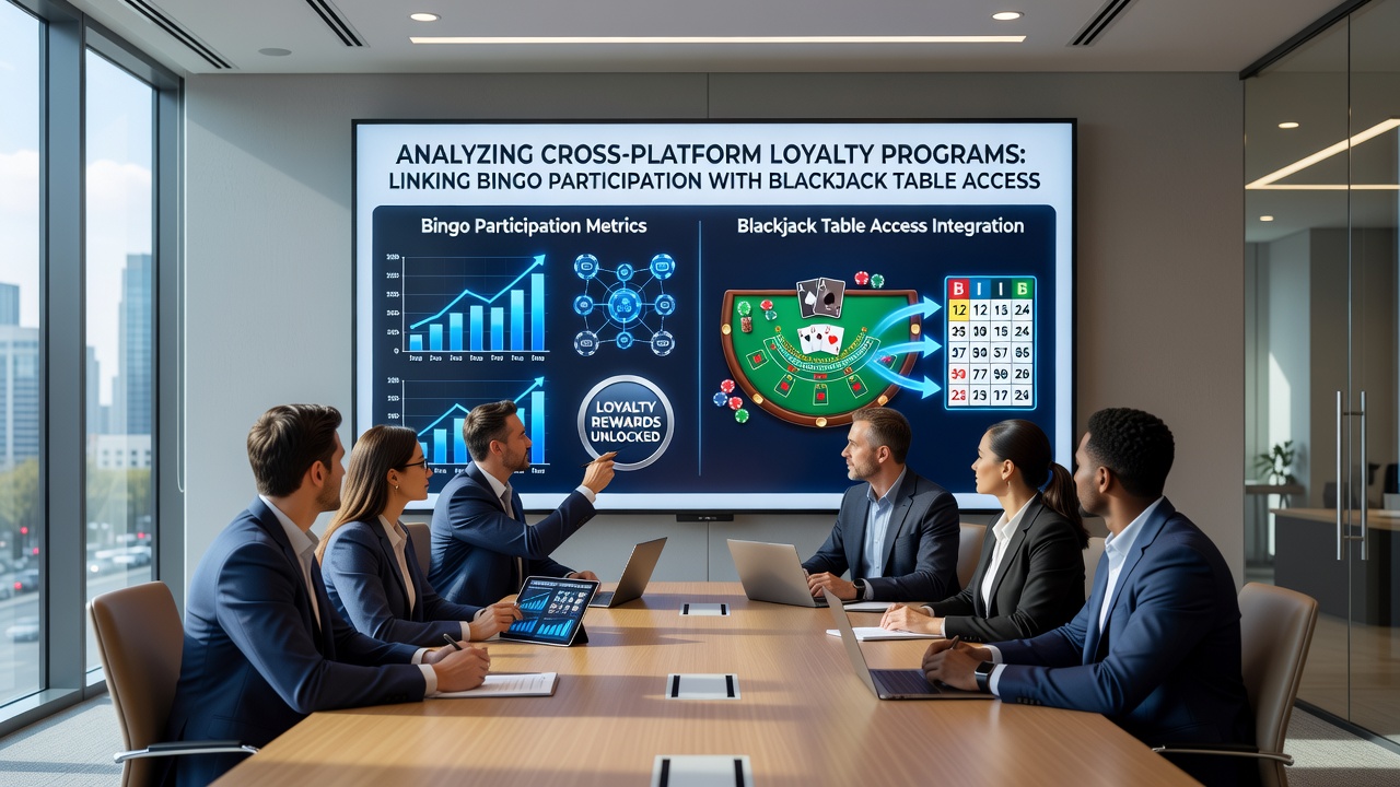 Screenshot of a sample loyalty dashboard displaying bingo points converting into blackjack table access credits