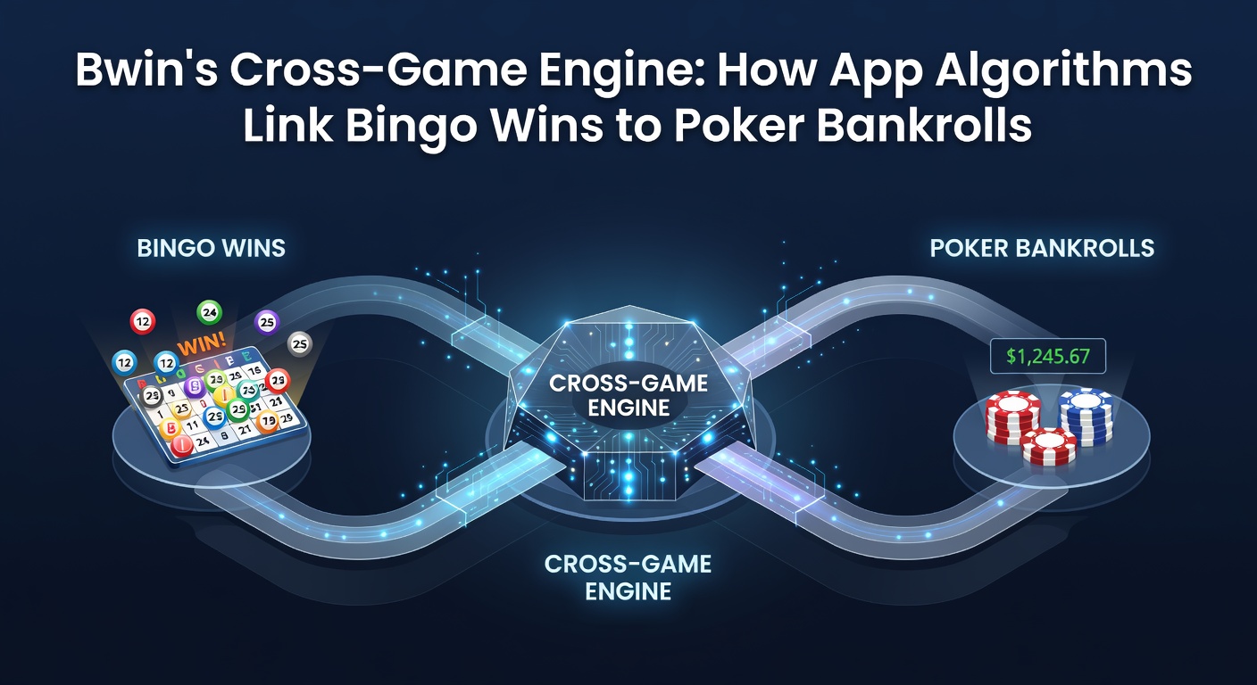 Data visualization chart illustrating fund flows from bingo wins to poker bankrolls in Bwin's app dashboard