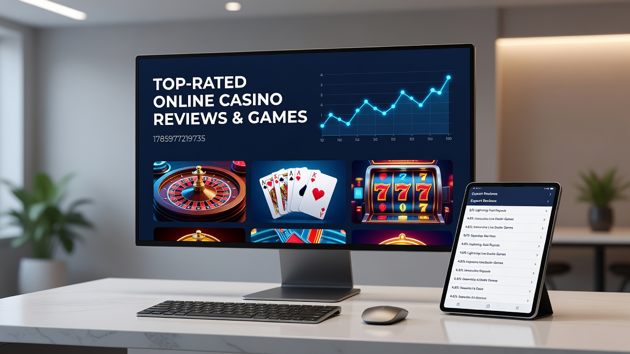 Selection of popular casino games including slot machines, roulette wheels, and poker tables in a digital environment