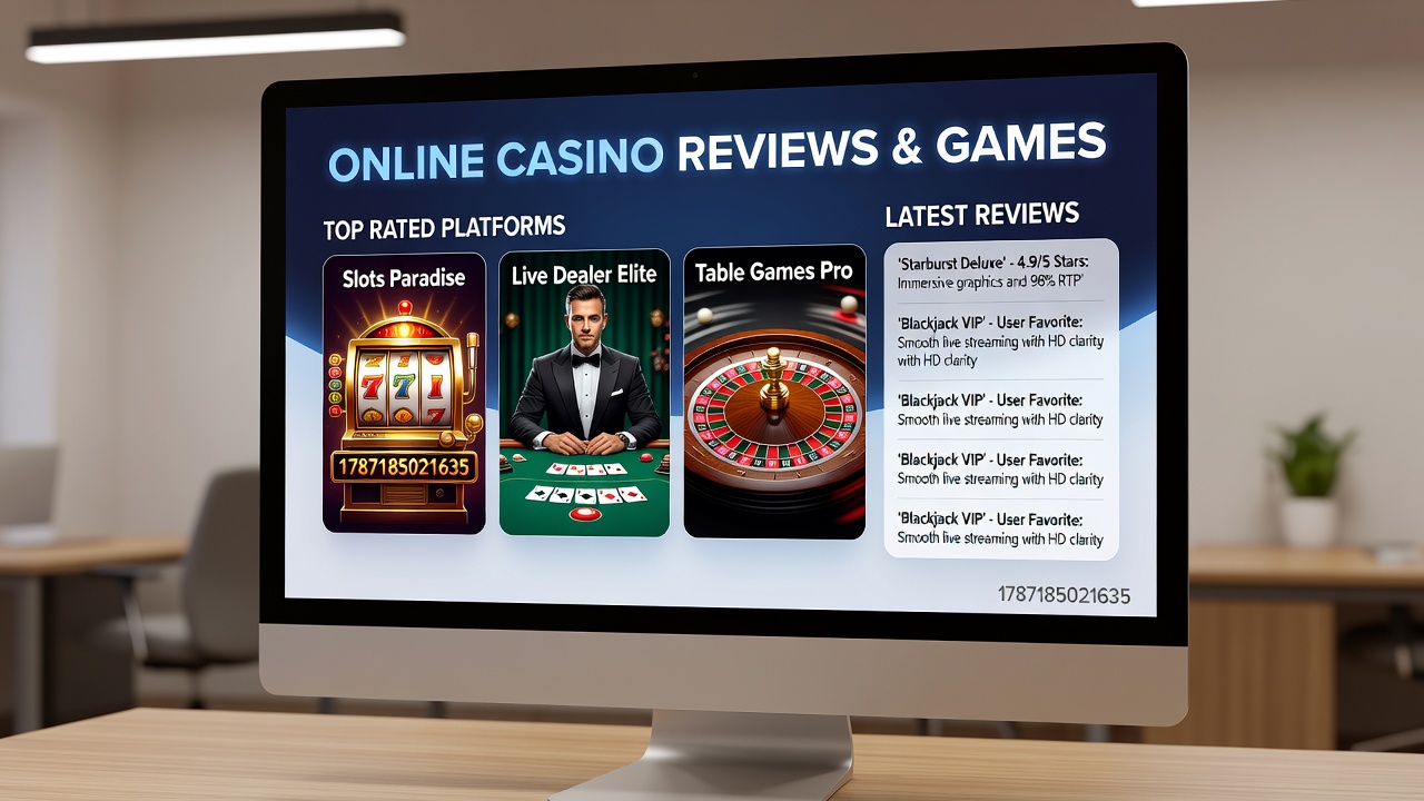 Collection of digital casino games including slots, table games, and live dealer options