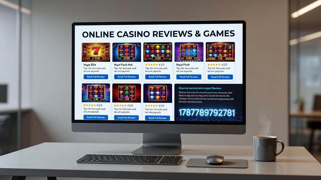 Collection of popular casino games including slots, blackjack tables, and roulette wheels displayed on digital interfaces