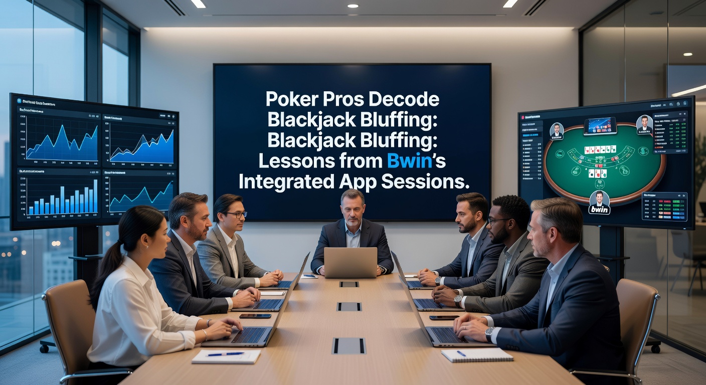 Close-up of a Bwin app interface showing a live blackjack session with poker pro overlay notes on player bluffs and bet patterns