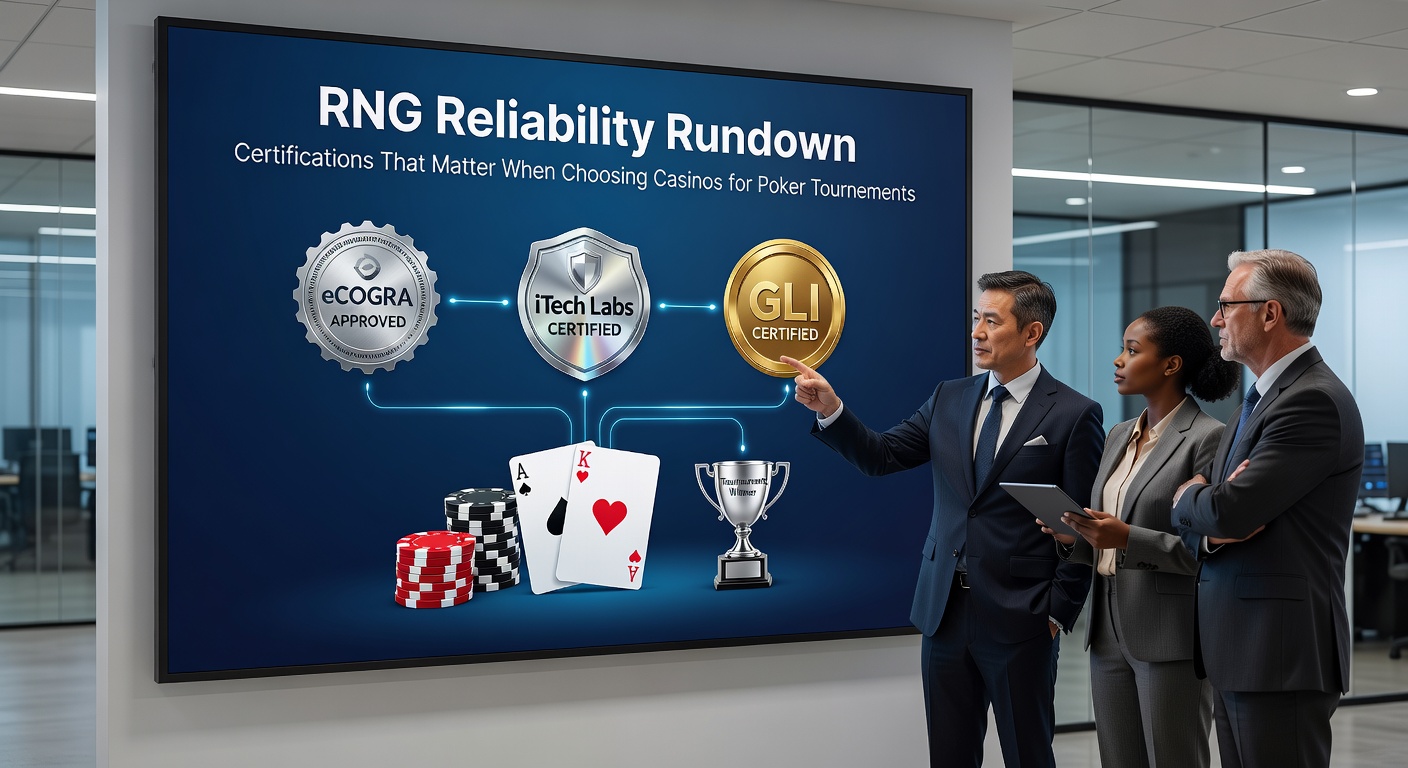 Digital lock icon representing secure RNG certification seals on a poker tournament interface, highlighting trust in online casino platforms