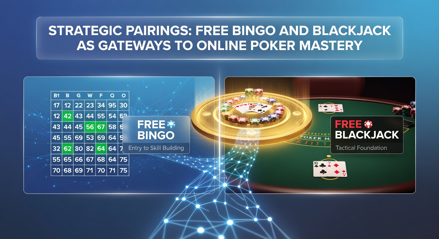 Blackjack hand showdown transitioning into a poker river bet, with strategy charts overlaid