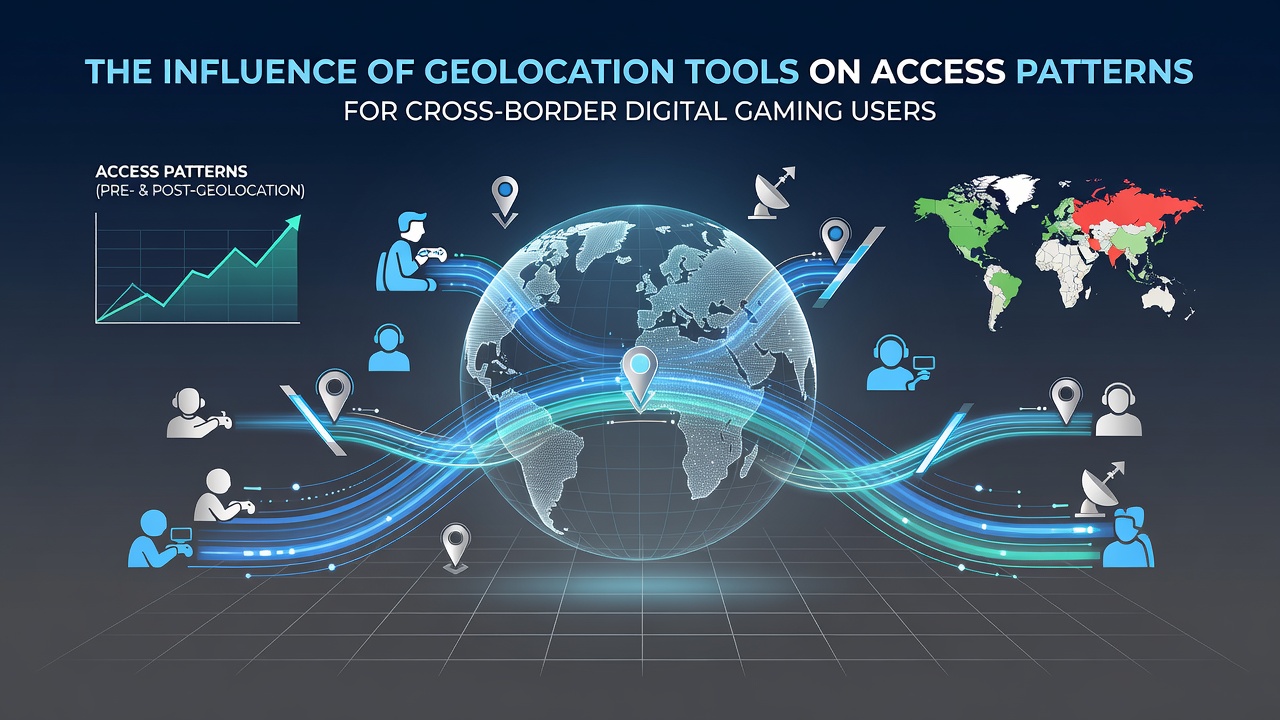 Geolocation mapping interface showing digital gaming access zones across international borders