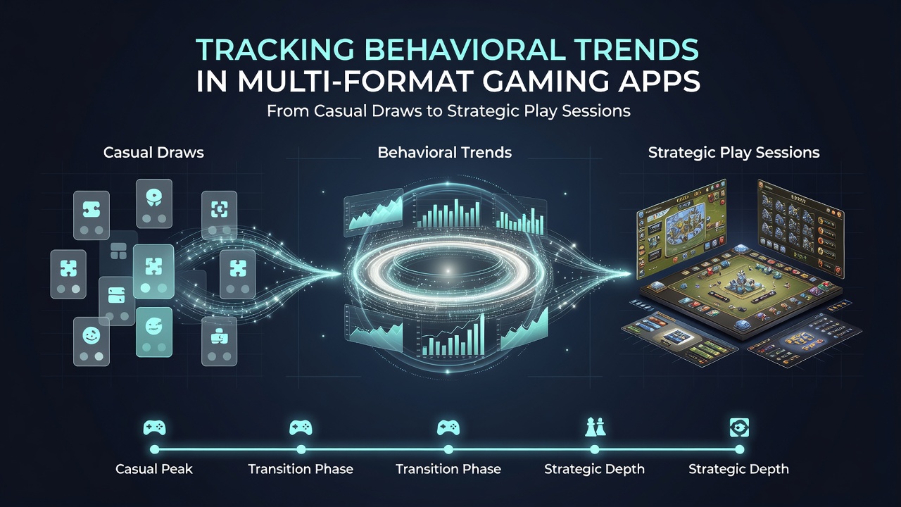 Heatmap visualization of player movement between casual draw screens and strategic planning interfaces